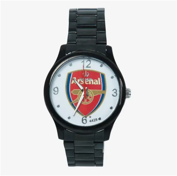 Black Chain Printed Dial Watch For Men